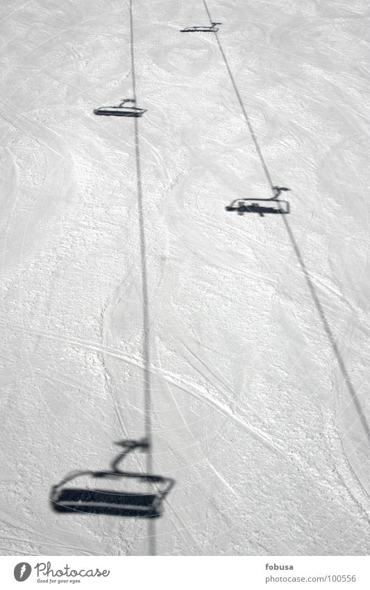 Liftschatten Skilift Sesselbahn Wintersport Skipiste Schatten Schnee
