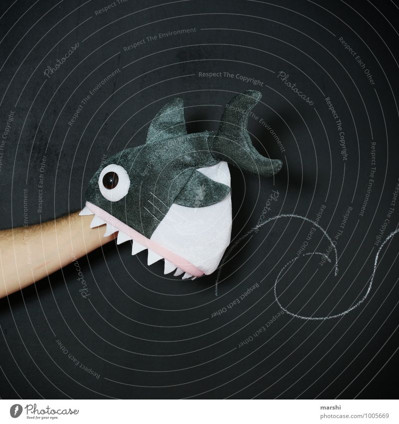 shark attack Tier Wildtier 1 Aggression Gefühle Stimmung Haifisch Angriff Kreide Schilder & Markierungen lustig Idee Arme beißen Biss haiangriff bedrohlich