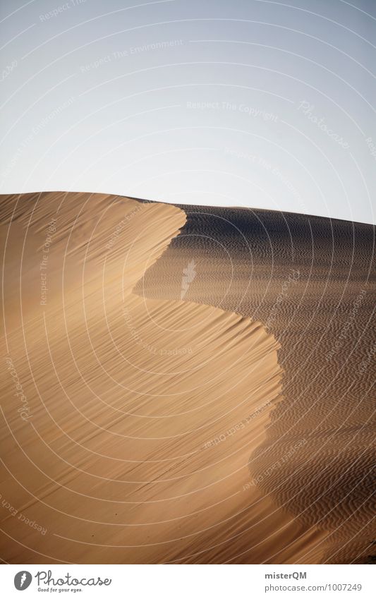 Sandwelle. Umwelt Natur Landschaft Klima Klimawandel Schönes Wetter Wind Hügel ästhetisch Zufriedenheit Düne Wellenform Wüste Wärme Sahara Ferne