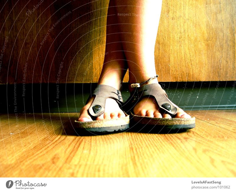 timid shoes Holzmehl Küche feet legs tan anklet bare feet tip toe brown symmetry calf calves kitchen bright sunlight sunshine toes Schneidersitz sandals