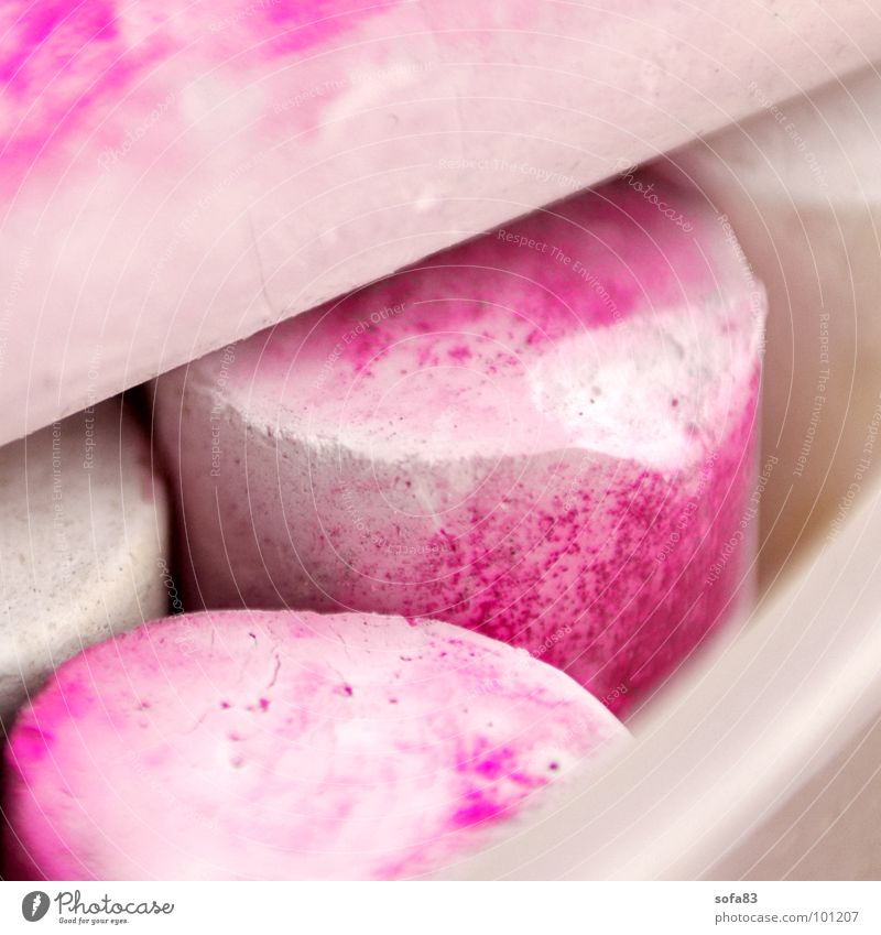 warteposition rosa Quadrat Kreide Kunst Pastellton Handwerk Makroaufnahme Nahaufnahme Freizeit & Hobby malkreide Farbe hell Strukturen & Formen straßenkreide