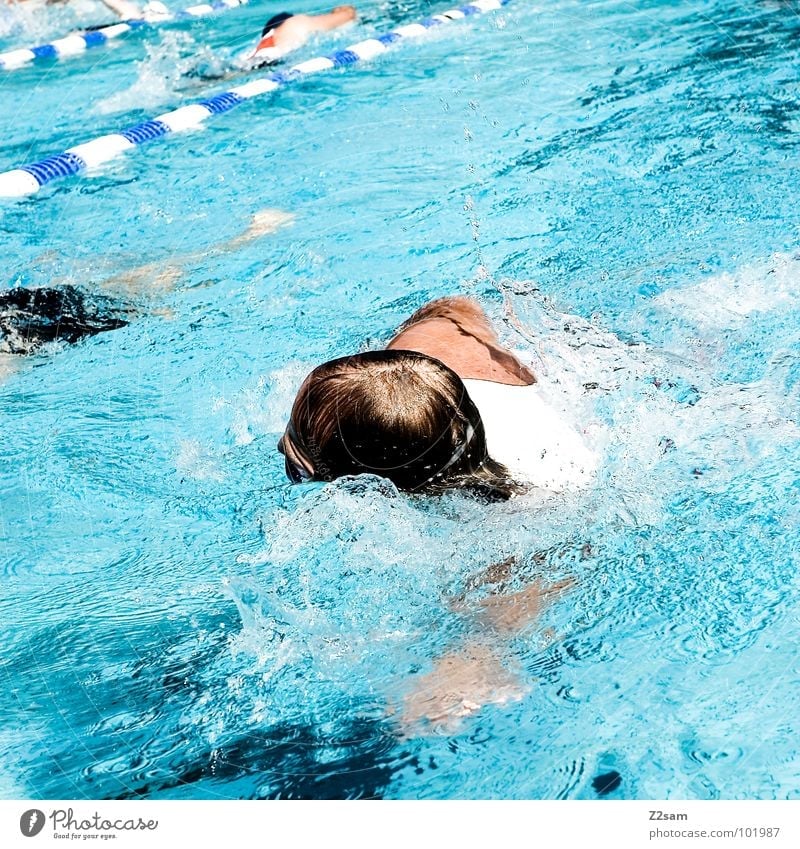 krauler Triathlon Sportveranstaltung Zeit Wassersport überholen diszipliniert Sport-Training Eisenbahn Bewegung Gesundheit Haare & Frisuren Kraulstil schwimmen