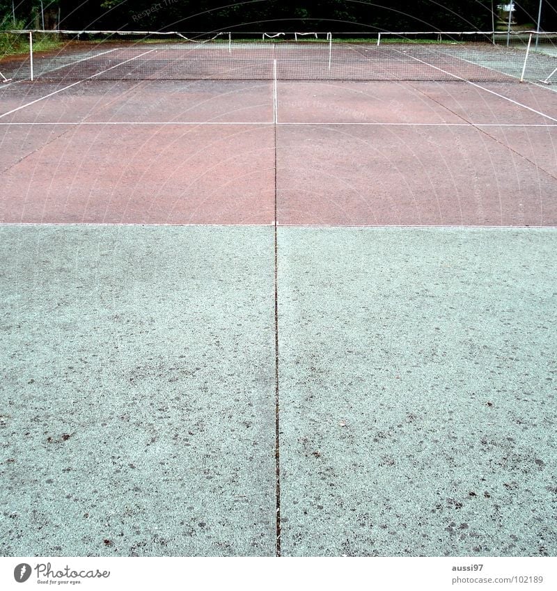 Ivan Lendl Gedenkcourt Tennis Freizeit & Hobby Tennisball Grundlinie verrotten verfallen Tennisschläger Tennisnetz Ballsport grosses Tennis ganz grosses Tennis