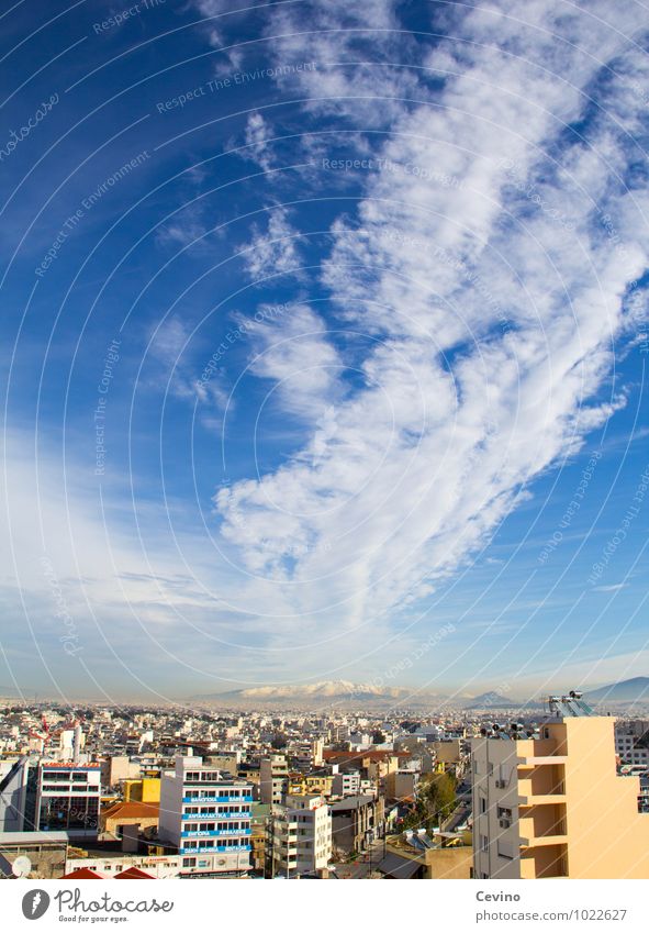 Athen #1 Griechenland Europa Stadt Tourismus Berge u. Gebirge Wolkenformation Farbfoto Außenaufnahme Tag Panorama (Aussicht)