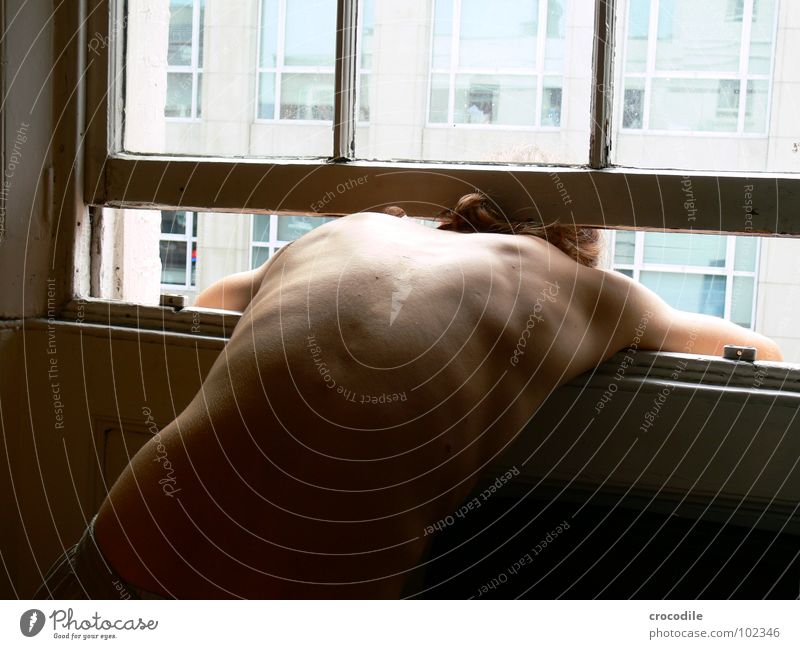 fensta-peta London gefangen Fenster Raum nackt Mann Jugendliche peter jugendhereberge Angst Hinterhalt Haare & Frisuren Glas pranger Rücken