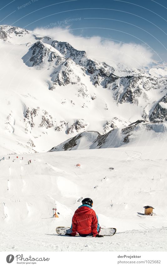 Nur keine Angst Ferien & Urlaub & Reisen Tourismus Freiheit Winter Schnee Winterurlaub Snowboard Mensch Leben Körper 18-30 Jahre Jugendliche Erwachsene Umwelt