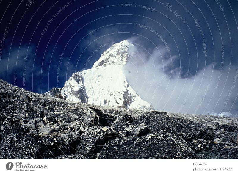 Der Berg Wolken Nepal schön Berge u. Gebirge Landschaft minolta Stein