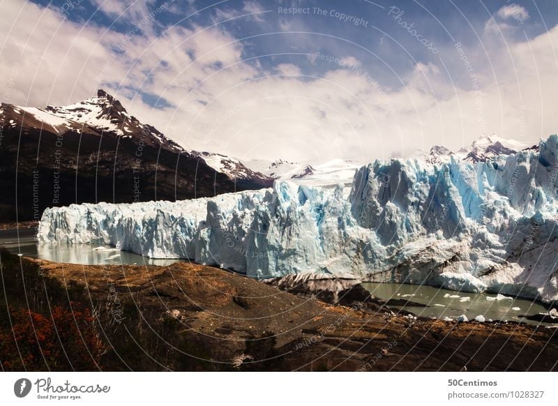 Gletscher Perito Moreno in Patagonien von Argentinien Ferien & Urlaub & Reisen Tourismus Ausflug Ferne Umwelt Natur Landschaft Eis Frost Berge u. Gebirge