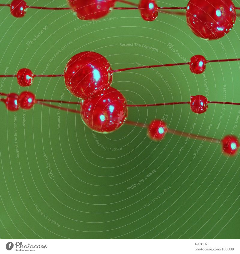 atomic Atom Teilchen Physik molekular rot grün Verbundenheit zusammenhängend Zusammensein rund Schnur mehrfarbig sortieren Schmuck Perlenkette