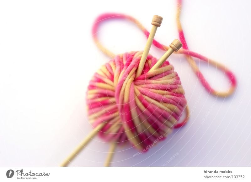 Strickzeug Wolle stricken Stricknadel Physik Handwerk Nähgarn weich aufwickeln Schurwolle gestreift gestrickt Freizeit & Hobby weiß rosa hellgelb Pullover
