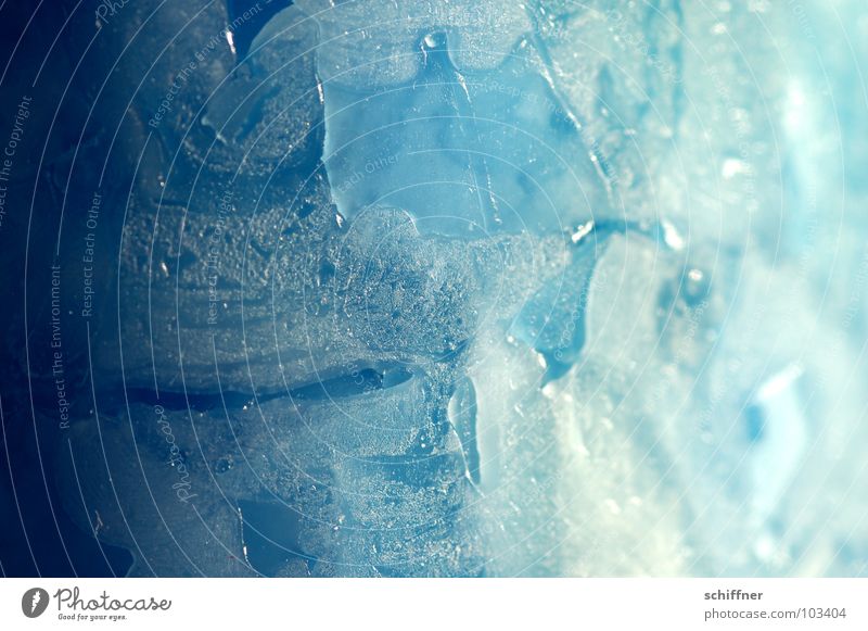 Licht und Schatten Kerze Wachs Hintergrundbild Verlauf abstrakt Strukturen & Formen blau Eis Makroaufnahme