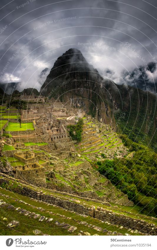 Clouds over Machu Picchu Ferien & Urlaub & Reisen Tourismus Abenteuer Ferne Berge u. Gebirge Umwelt Landschaft Klima schlechtes Wetter Nebel Pflanze Feld Urwald
