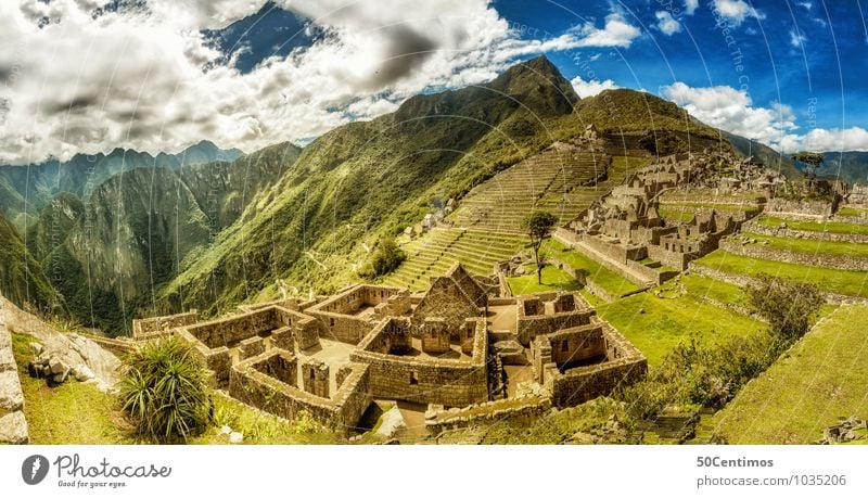 A 180° Panorama of Machu Picchu Ferien & Urlaub & Reisen Tourismus Ausflug Abenteuer Ferne Freiheit Sightseeing Städtereise Expedition Sommer Berge u. Gebirge
