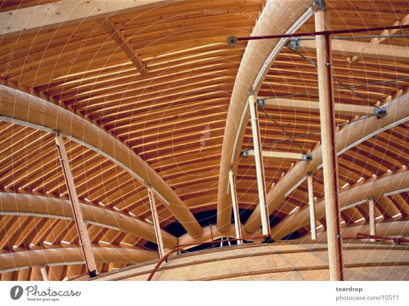 kuppel Kuppeldach Holz Architektur expo02 Balken