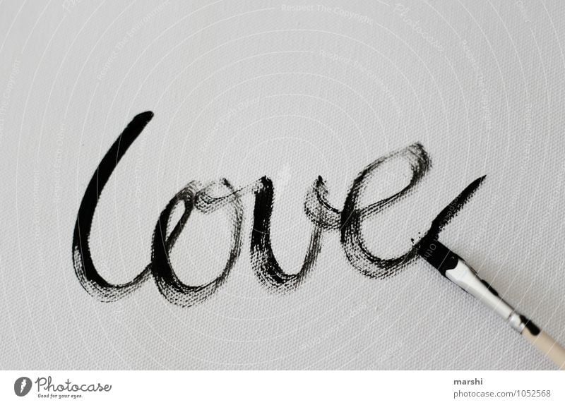 die LIEBE Kunst Künstler Maler Zeichen Schriftzeichen Gefühle Stimmung Liebe Verliebtheit Valentinstag streichen malen Pinsel Kunstwerk Leinwand Liebeserklärung