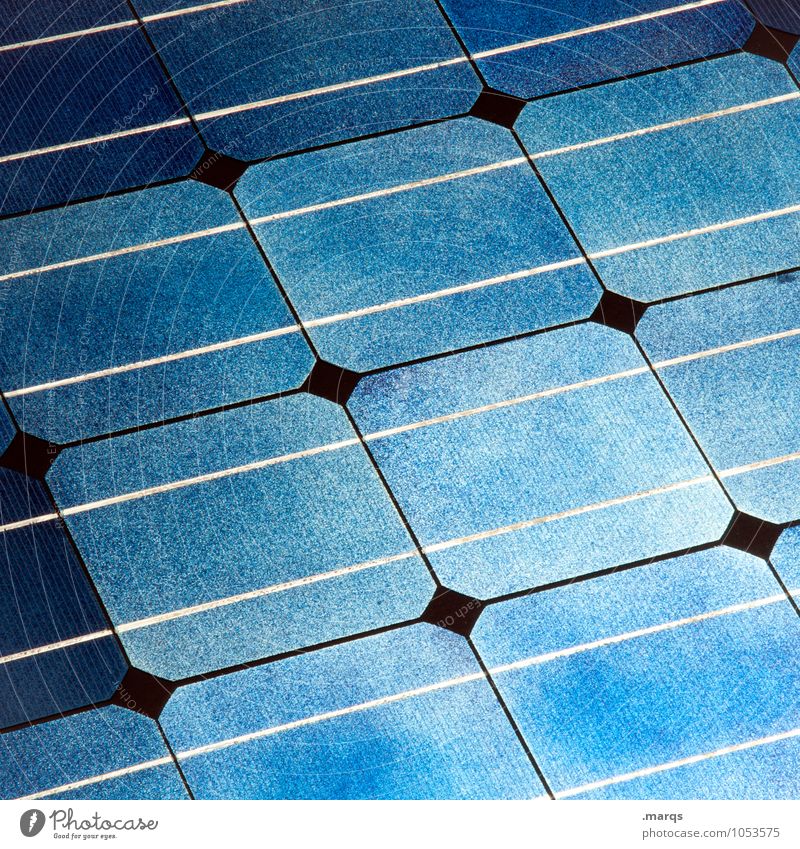 Zellen Technik & Technologie Wissenschaften Fortschritt Zukunft High-Tech Energiewirtschaft Sonnenenergie Solarzelle blau Energiekrise energiegeladen