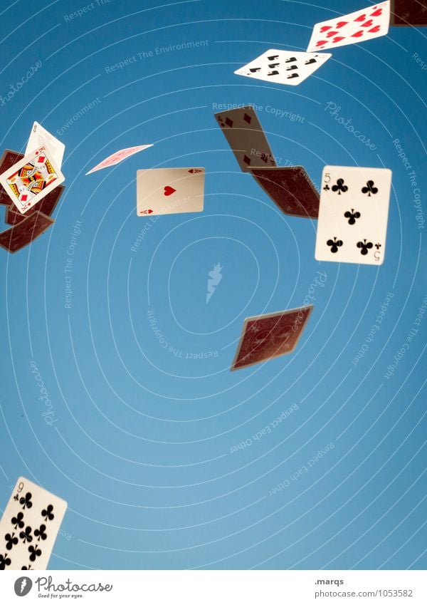 Glücksfall Lifestyle Spielen Kartenspiel Glücksspiel Wolkenloser Himmel Spielkarte Zeichen fallen Fairness Las Vegas Poker Spielsucht mischen Trick Erfolg