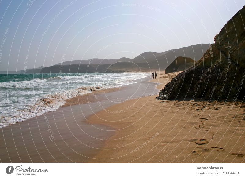 Strand am Golf von Oman, Oman Natur Sand Wasser Schönes Wetter gehen laufen wandern Zufriedenheit Romantik ruhig Fernweh Erholung Ferien & Urlaub & Reisen