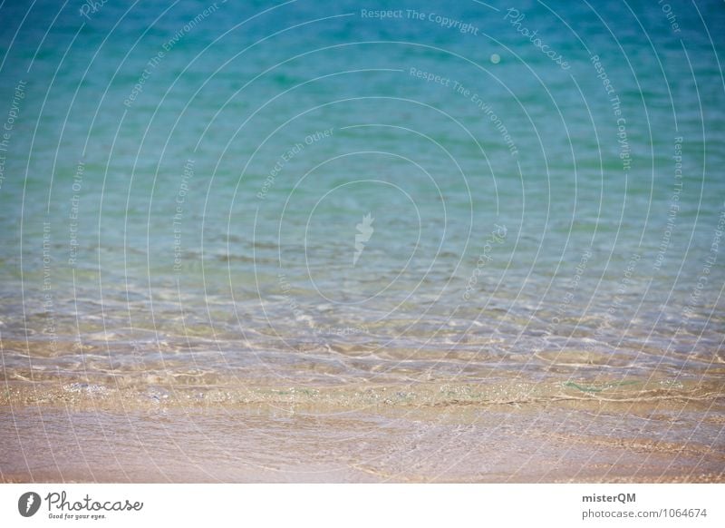 seicht. Umwelt Natur Wasser ästhetisch Zufriedenheit friedlich Meer Meerwasser Meeresspiegel Strand Wellenform blau Urlaubsfoto Urlaubsstimmung flach Farbfoto