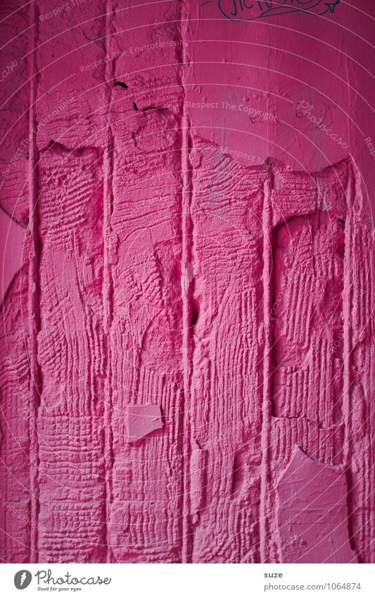 Hausfrauenart Lifestyle Stil Design feminin Mauer Wand Fassade Linie alt Coolness einfach trendy kaputt rebellisch verrückt rosa Gefühle Stimmung Erotik Verfall