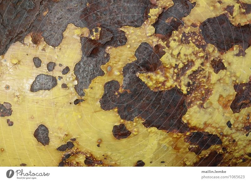 Rust Metall Rost alt authentisch braun gelb schwarz Außenaufnahme Detailaufnahme abstrakt Muster Strukturen & Formen Menschenleer