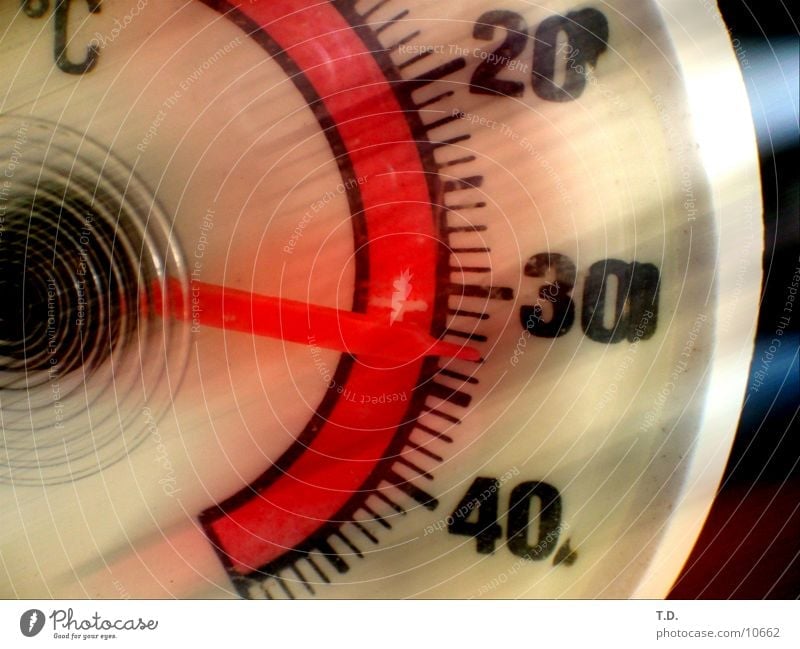 Im Schatten (?) Physik transpirieren Dinge Wärme 30 Grad Celcius °C Grad Celsius Thermometer
