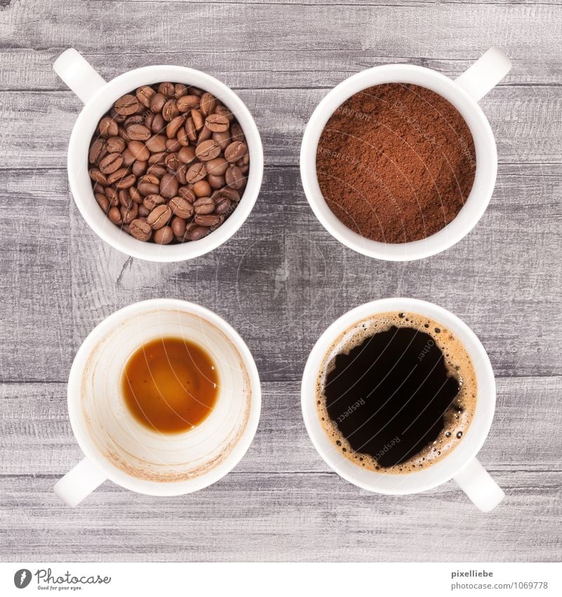 Kaffee Tassen Lebensmittel Getreide Ernährung Frühstück Kaffeetrinken Getränk Heißgetränk Espresso Geschirr Becher Gesundheit Gesunde Ernährung Erholung