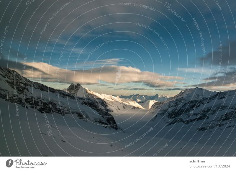 Riesenwolkenschaf, ganz klein Umwelt Natur Landschaft Himmel Wolken Schönes Wetter Eis Frost Schnee Felsen Alpen Berge u. Gebirge Gipfel Schneebedeckte Gipfel
