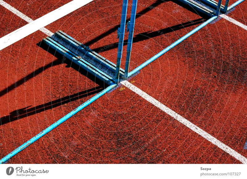 110m Hürden Schatten Sport Spielen Barriere Symetrie Linie Leichtahtletik Bodenbelag