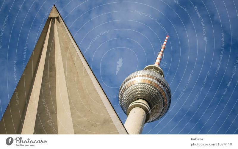 zackiger Fernsehturm Berliner Fernsehturm Berlin-Mitte Deutschland Europa Stadt Hauptstadt Stadtzentrum Haus Turm Architektur Turmspitze Sehenswürdigkeit