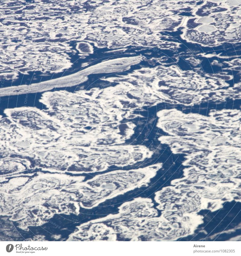 natürlich | Eisproduktion... Umwelt Urelemente Wasser Frost Schnee Gletscher fliegen frieren ästhetisch außergewöhnlich Unendlichkeit kalt blau weiß