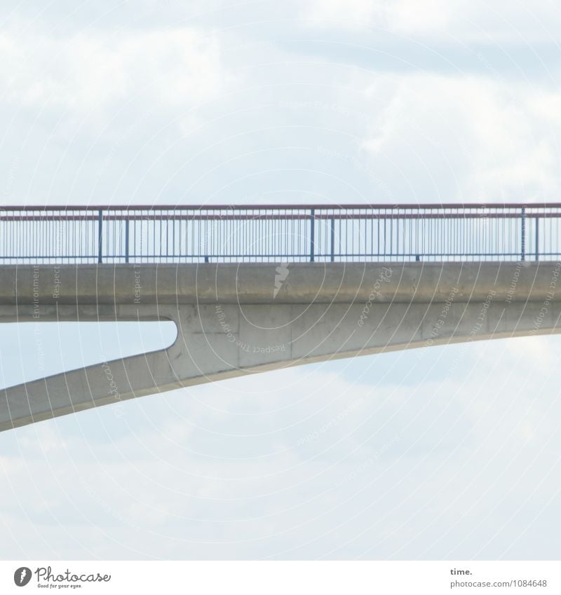 Sky Line Himmel Wolken Dresden Brücke Bauwerk Architektur Brückengeländer Verkehrswege Wege & Pfade Beton Metall Linie ästhetisch elegant hoch lang trocken
