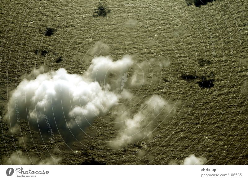 Über den Wolken 2 Aussicht Klimawandel Sonne Luft Horizont Panorama (Aussicht) Flugzeug weiß Meer Wellen Ozon Umweltverschmutzung Kondenswasser Atlantik Pazifik