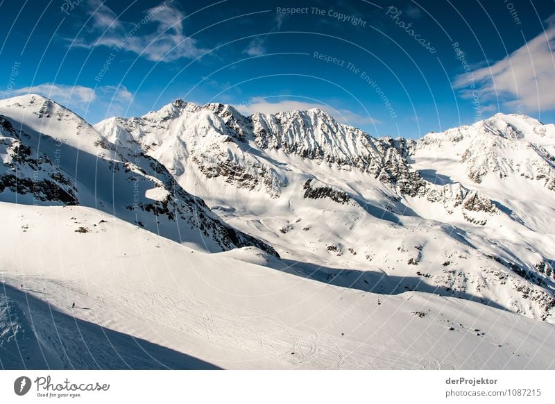 Eis, Schnee und blauer Himmel Ferien & Urlaub & Reisen Tourismus Ferne Freiheit Sport Wintersport Skifahren Umwelt Natur Landschaft Urelemente Wolken