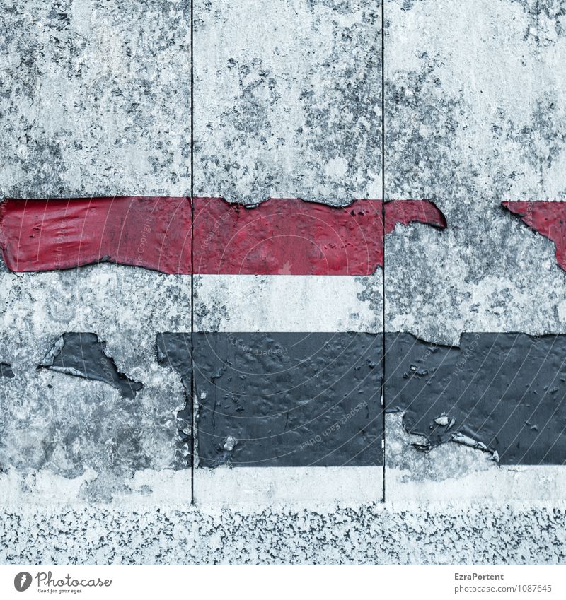 lösbar Design Schilder & Markierungen Linie Streifen dreckig trashig grau rot schwarz Ende Grafik u. Illustration Strukturen & Formen Hintergrundbild