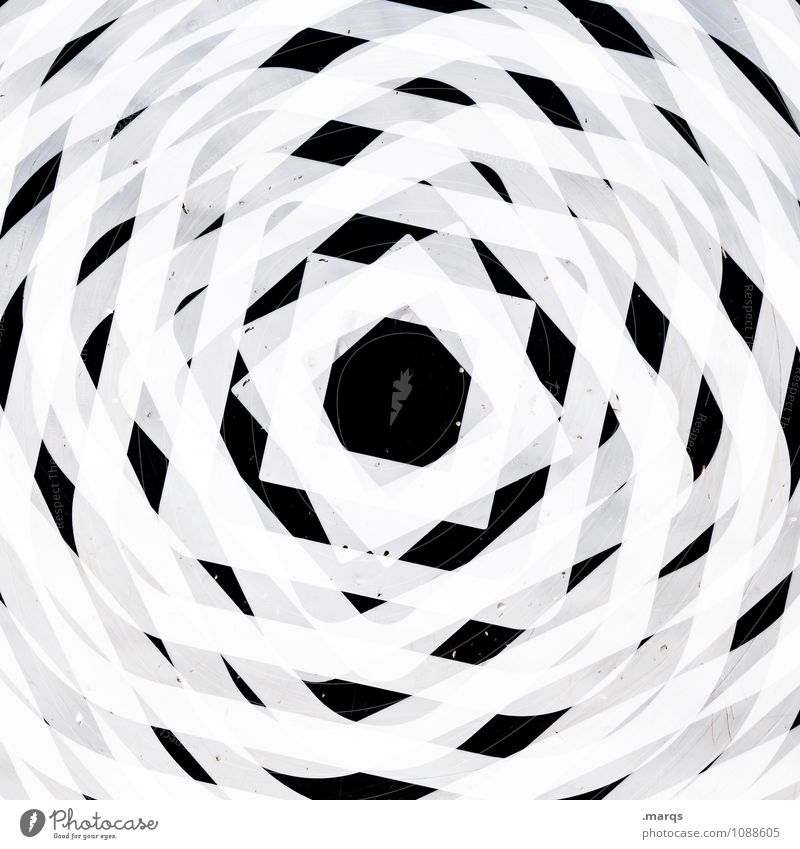 Kreisel Stil Design Linie Rechteck außergewöhnlich Geschwindigkeit Irritation Ornament hypnotisch Schwarzweißfoto Nahaufnahme abstrakt Muster Menschenleer