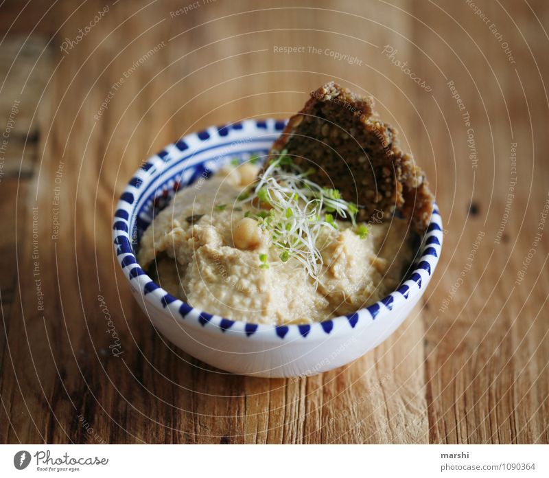 Hummus Lebensmittel Getreide Teigwaren Backwaren Brot Ernährung Essen Bioprodukte Vegetarische Ernährung Diät Fingerfood lecker braun Gefühle Stimmung