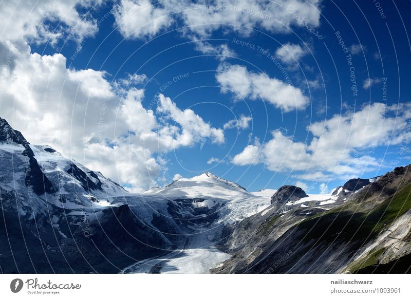 Pasterze Gletscher am Grossglockner Umwelt Natur Landschaft Himmel Klima Klimawandel Schönes Wetter Wärme Alpen Berge u. Gebirge Gipfel Schneebedeckte Gipfel