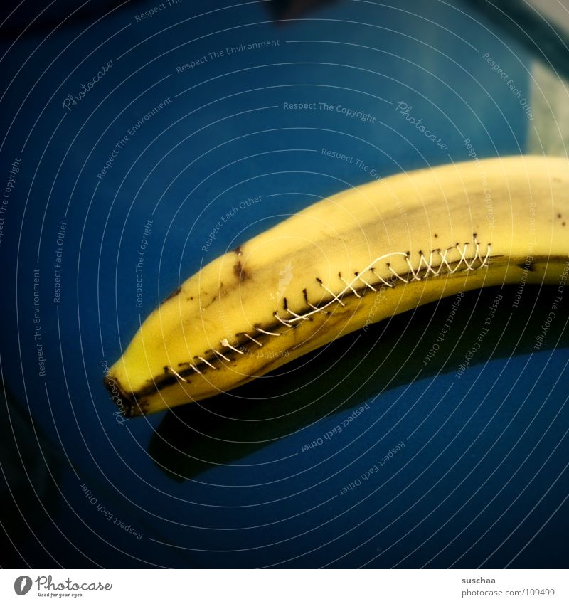 verflixt und zugenäht .. Banane gelb krumm Blech Motorhaube Unsinn Naht Nähgarn Witz Freude Ernährung besser nicht essen bananenschale Schalen & Schüsseln PKW