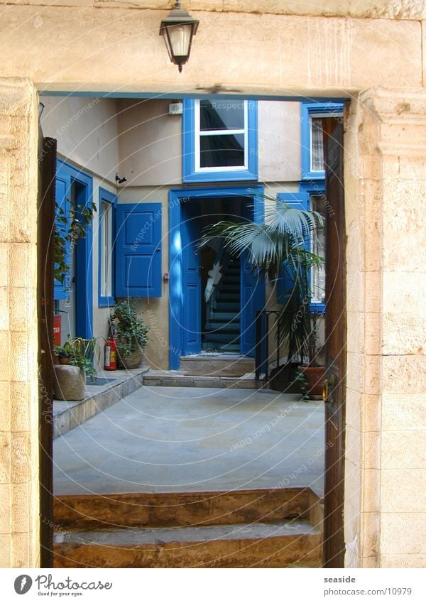 Blaue Tür Kreta Griechenland Architektur blau