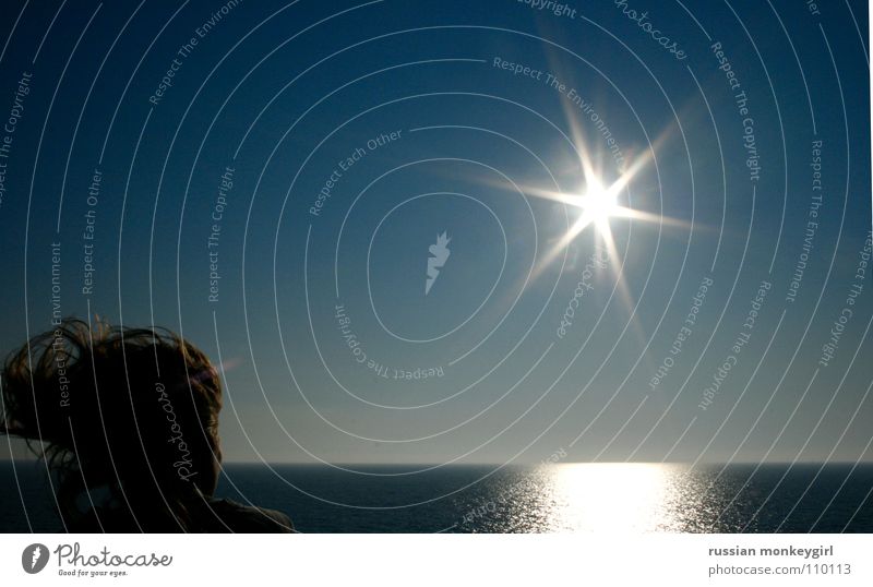 KaKosen Meer Reflexion & Spiegelung Sonnenstrahlen Fähre Wasserfahrzeug Atlantik Pazifik Griechenland Italien Verlauf Wange Rückseite Horizont horizontal weiß
