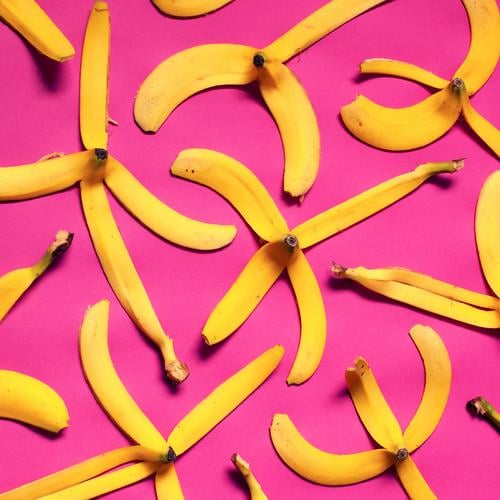 i go bananas Lebensmittel Frucht Banane Ernährung Essen Bioprodukte Gesunde Ernährung außergewöhnlich lecker gelb rosa Gesundheit Kreativität skurril