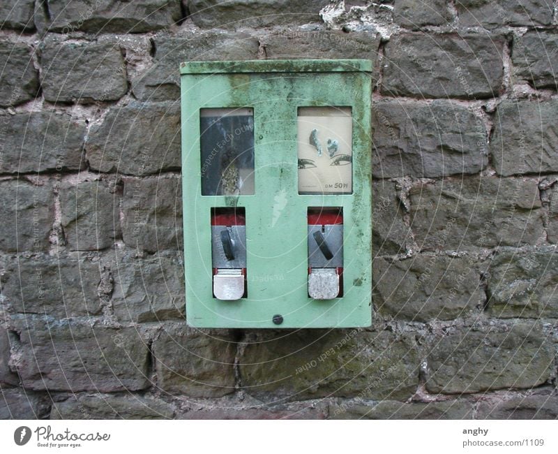 Kaugummiautomat Automat hässlich grün Wand Dinge