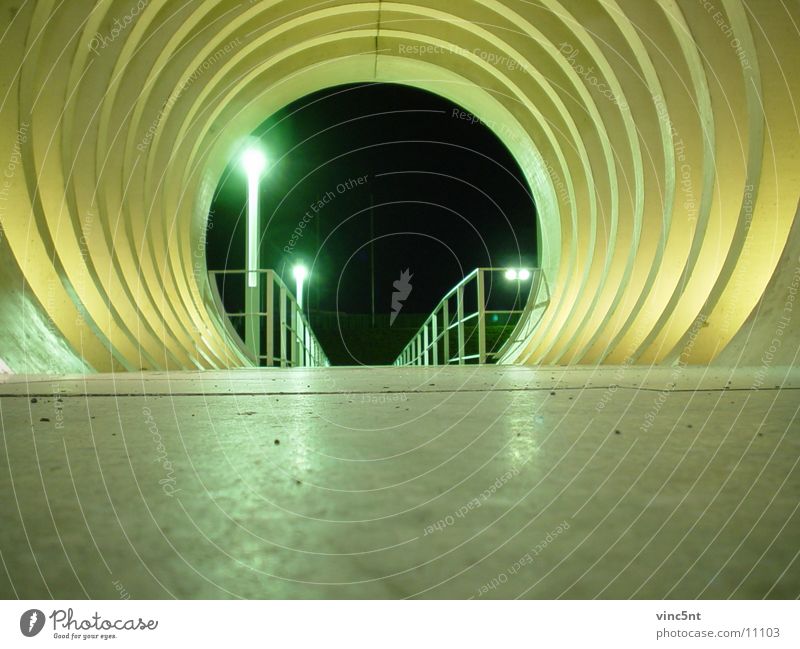 that way Tunnel Nacht rund Architektur modern Wege & Pfade