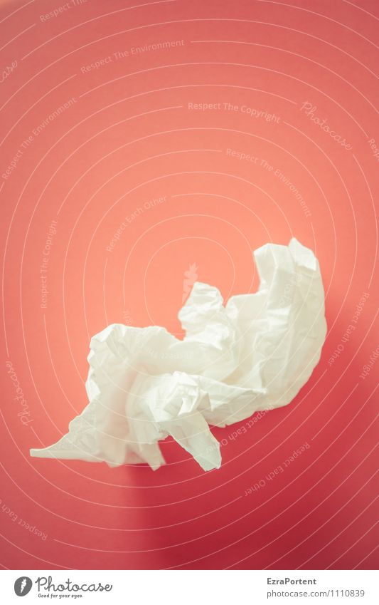 400 Gesundheit Alternativmedizin Krankheit Allergie rot weiß trösten Liebeskummer Design Farbe Gesundheitswesen Traurigkeit Taschentuch Falte Papier Erkältung