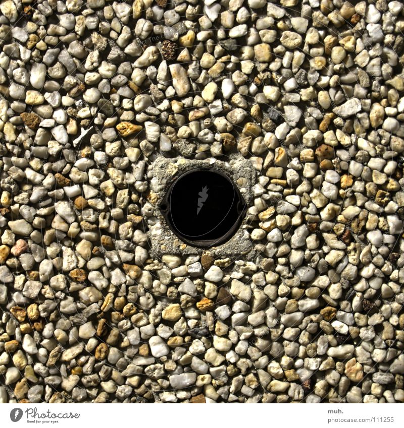 Das Loch (HDRI) Quadrat Nacht Strukturen & Formen Detailaufnahme modern Makroaufnahme Nahaufnahme Kontrast Stein unterputzdose