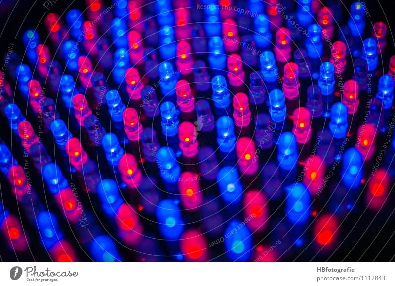 Ledlight`s Leuchtdiode High-Tech blau rot Design Surrealismus LED-Leuchte leuchten Leuchtreklame Leuchtkörper Farbfoto Außenaufnahme Nahaufnahme Detailaufnahme