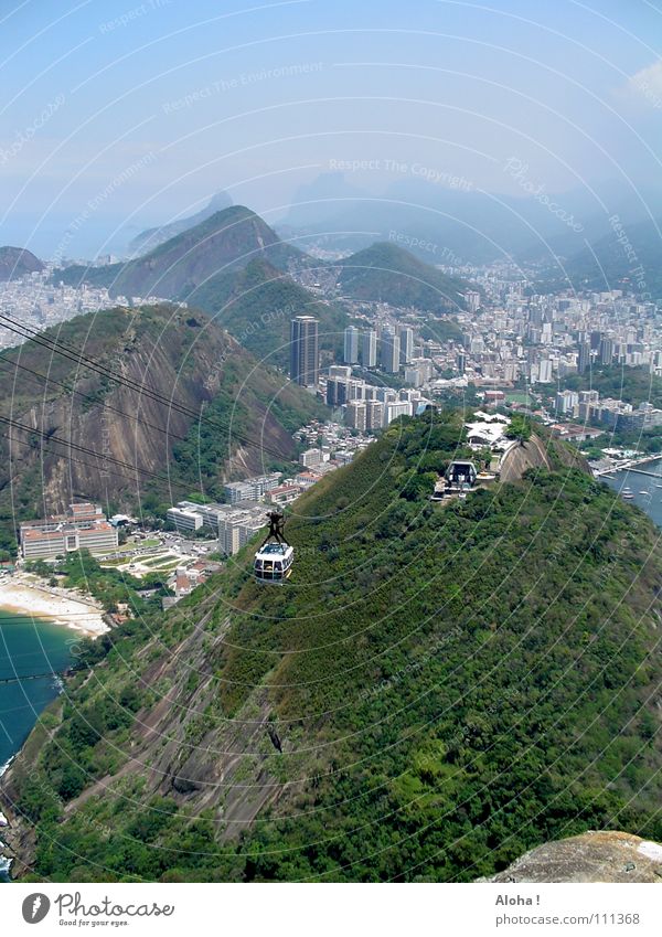 Er schaufelt sich sein Glück! Rio de Janeiro Brasilien Seilbahn Wahrzeichen Corcovado-Botafogo Aussicht Verkehrsmittel Hügel Atlantik Meer Ipanema Südamerika