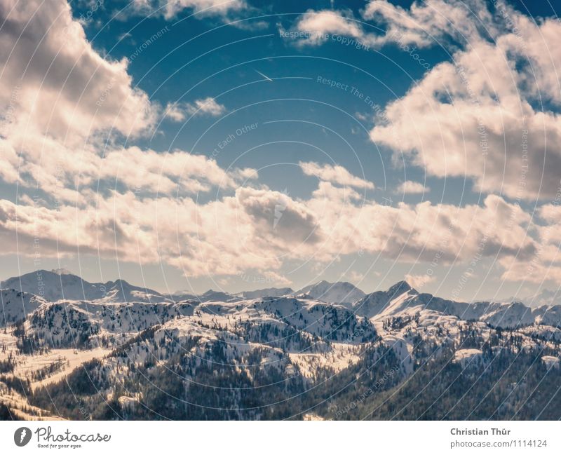 200 - Über den Alpen Wellness Leben harmonisch Wohlgefühl Zufriedenheit Sinnesorgane Erholung Meditation Tourismus Ausflug Abenteuer Ferne Freiheit Schnee