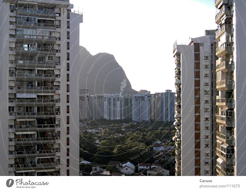 Hochhaus Hotel Haus Rio de Janeiro Ferien & Urlaub & Reisen Brasilien Sommer Gebäude Balkon Tourismus Strand Physik Morgen Küste hoch Aussicht Holidays Wärme